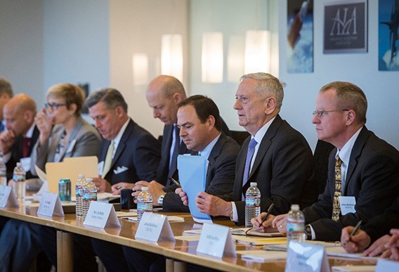 Mattis meets with defense industry groups