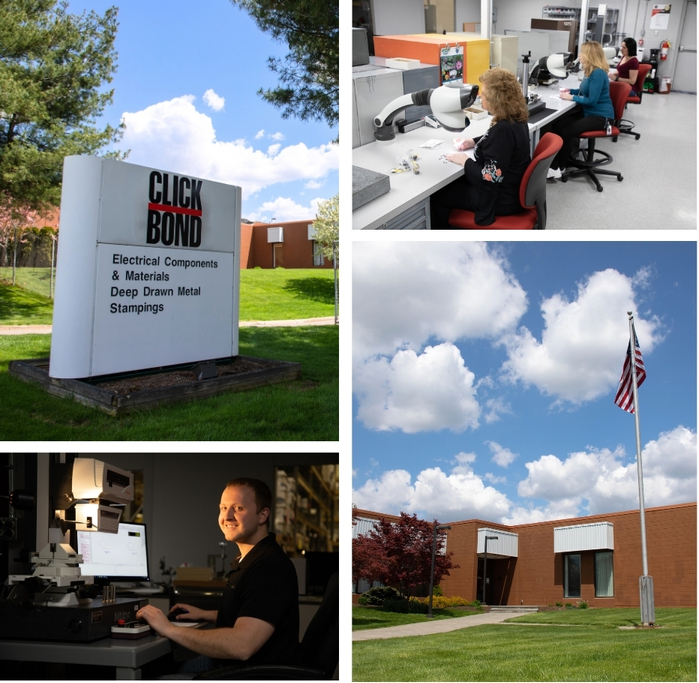 Click Bond’s Watertown facility for deep draw manufacturing and inspection labs