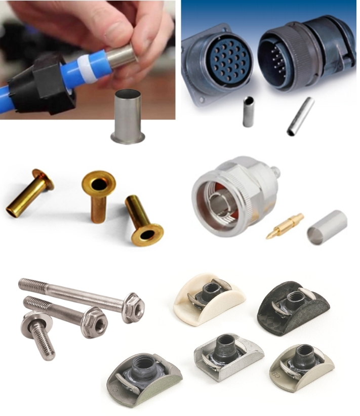 xamples of deep draw components used in electrical connectors, fasteners, and aerospace fittings