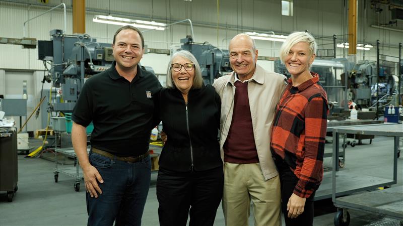 Hutter family leadership at Click Bond: Karl Hutter, Collie Hutter, Charlie Hutter, and Kate Hutter Mason (left to right)