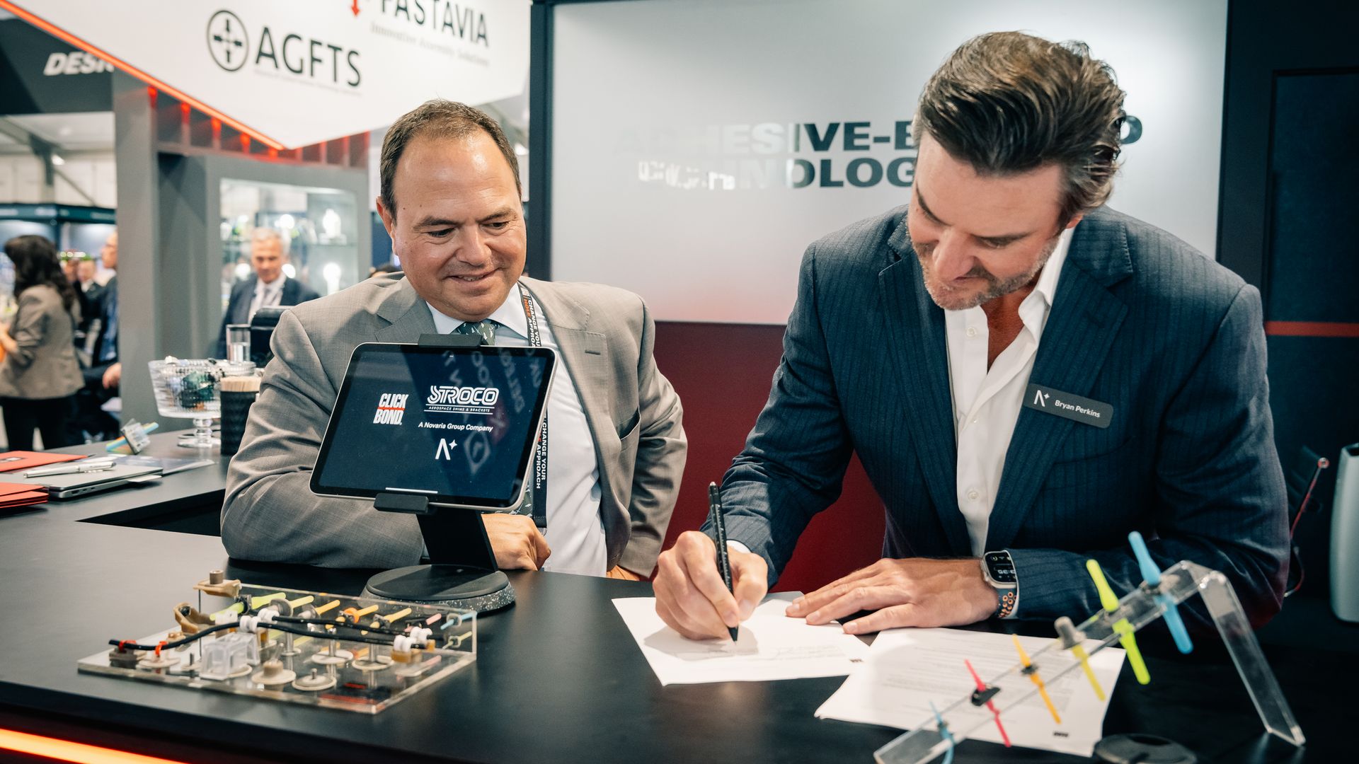 Click Bond CEO Karl Hutter at the Farnborough International Airshow